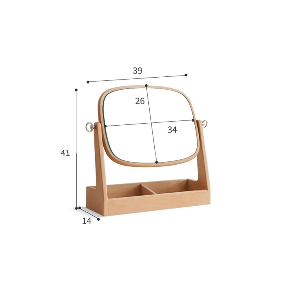 Lauco Solid Hardwood Wide Table Mirror - Image 10