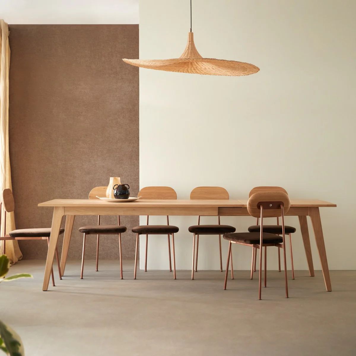 Letur Natural Solid Oak Extending Dining Table - Image 2