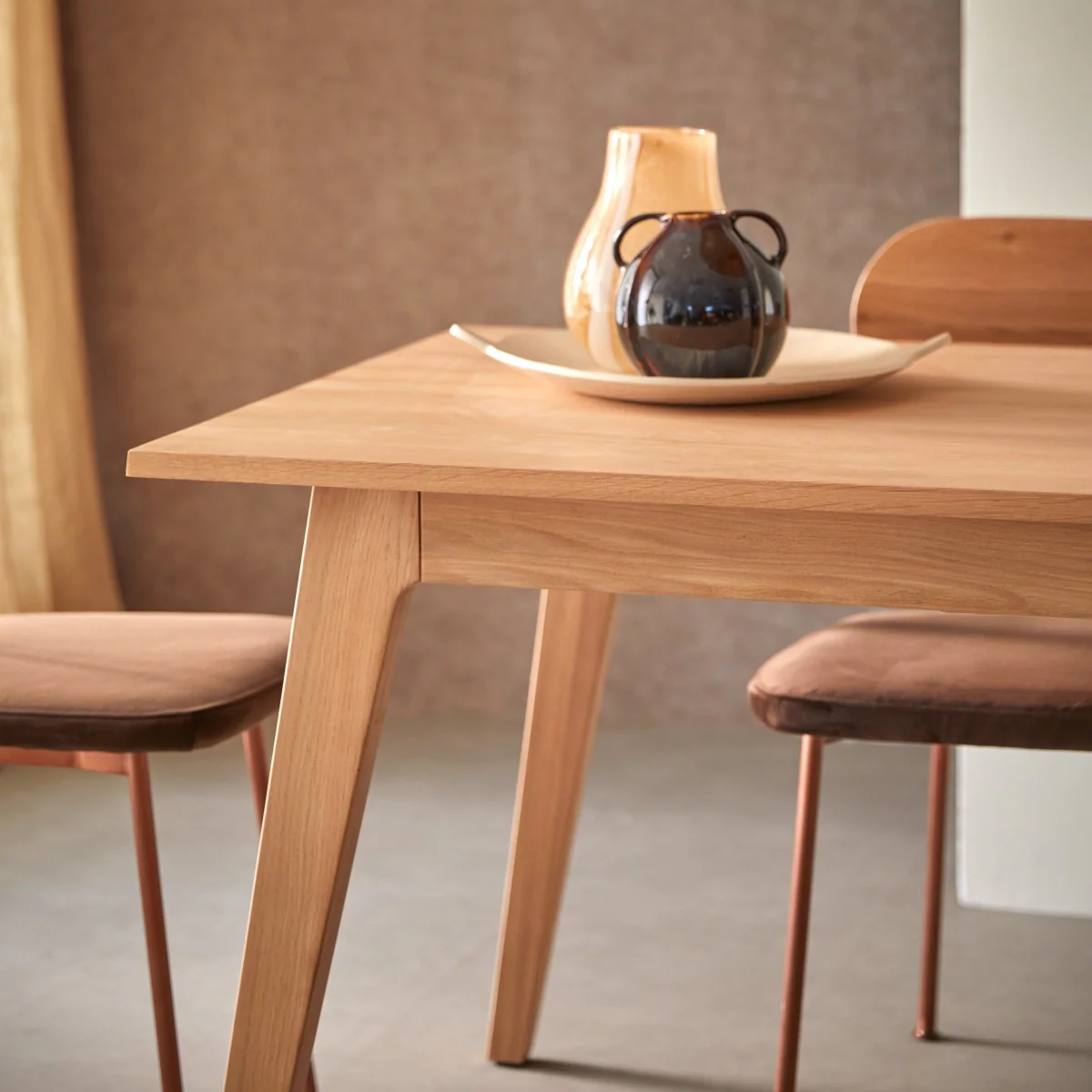 Letur Natural Solid Oak Extending Dining Table - Image 5