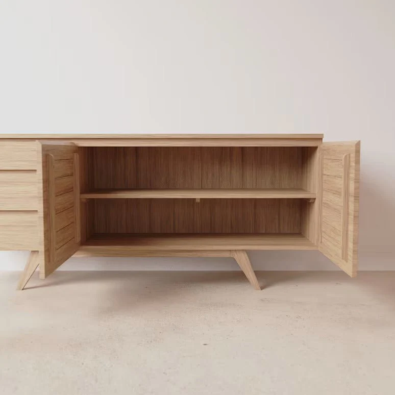 Letur Natural Solid Oak Large Sideboard - Image 5