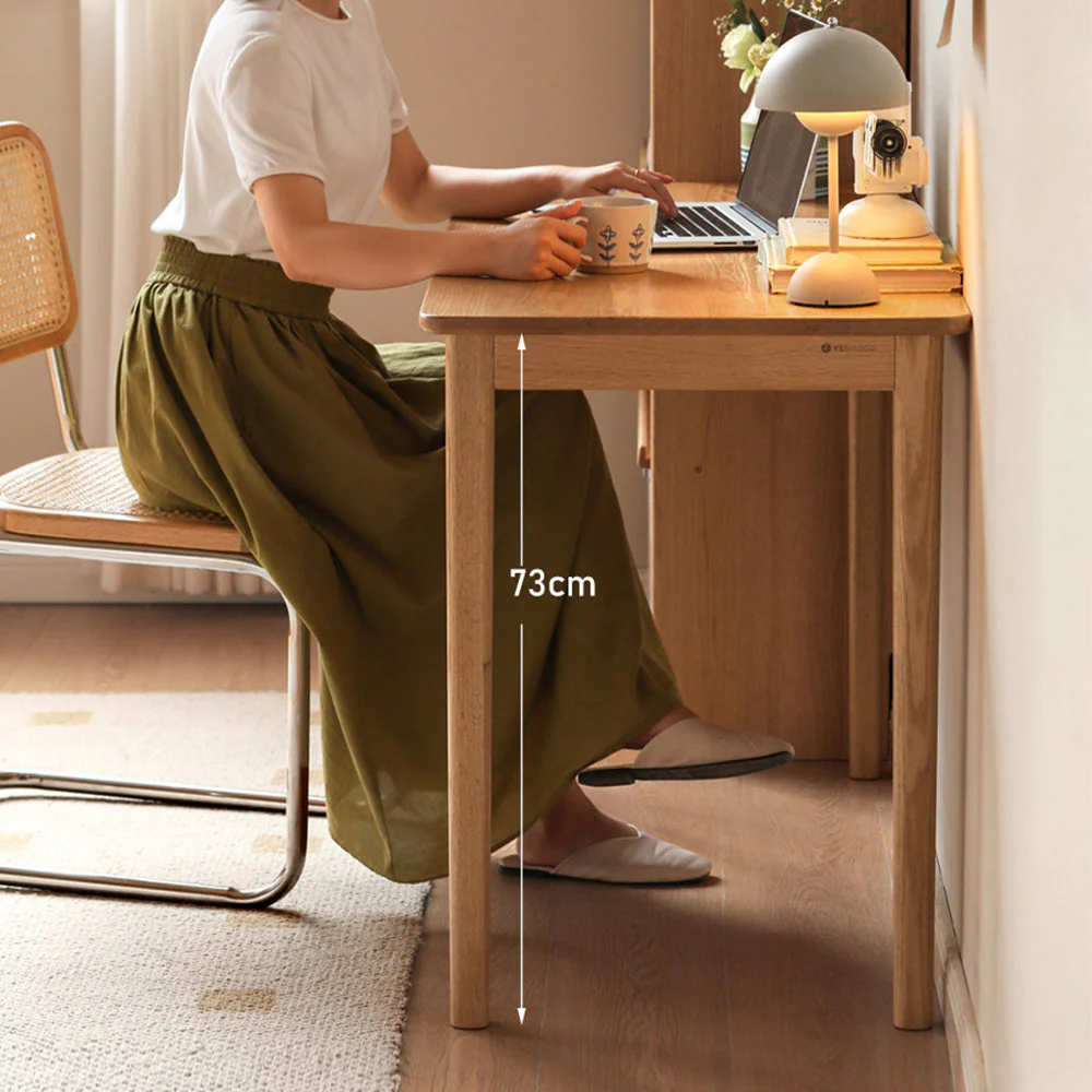 Lyon Natural Solid Oak Office Desk - Image 4