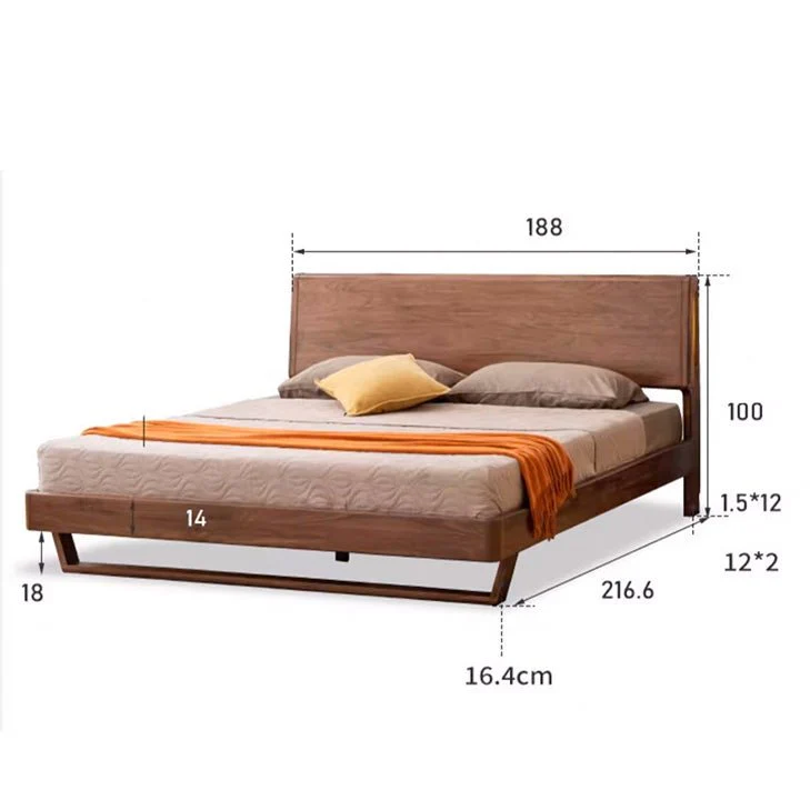 Manchester Natural Solid Walnut Bed Frame - Image 6