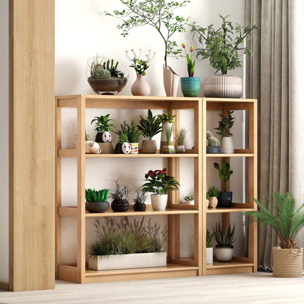 Medolla Natural Solid Oak Storage Shelf - Image 2