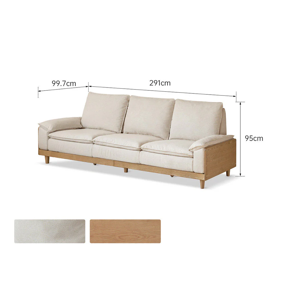Milena Natural Solid Ash Sofa - Image 18