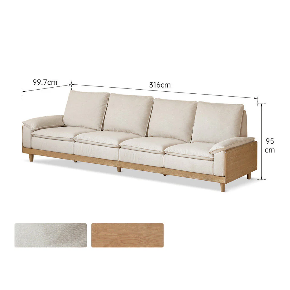 Milena Natural Solid Ash Sofa - Image 19