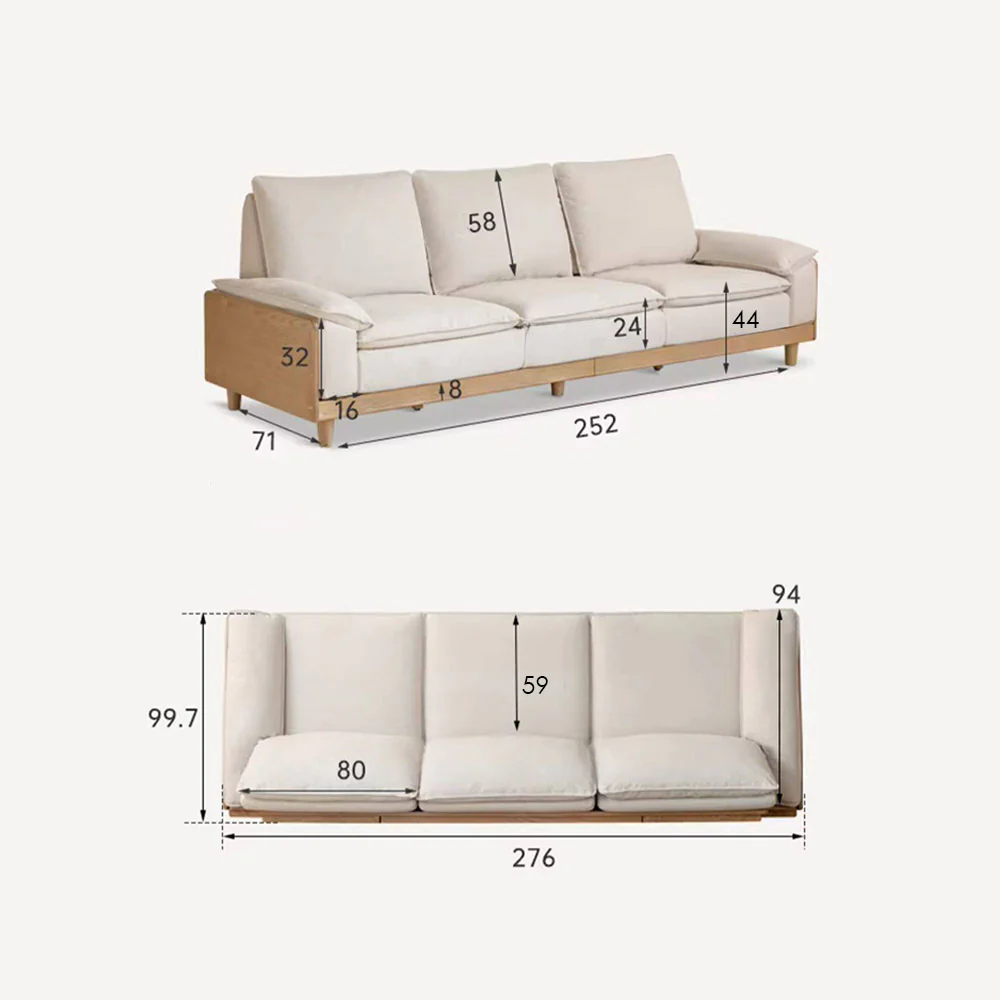 Milena Natural Solid Ash Sofa - Image 20