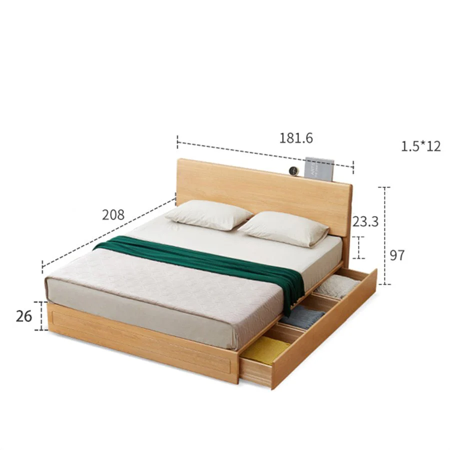 Mosby Solid Ash Box Body Bed Frame - Image 10