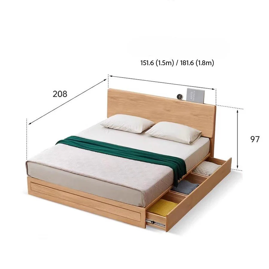Mosby Solid Ash Box Body Bed Frame - Image 8