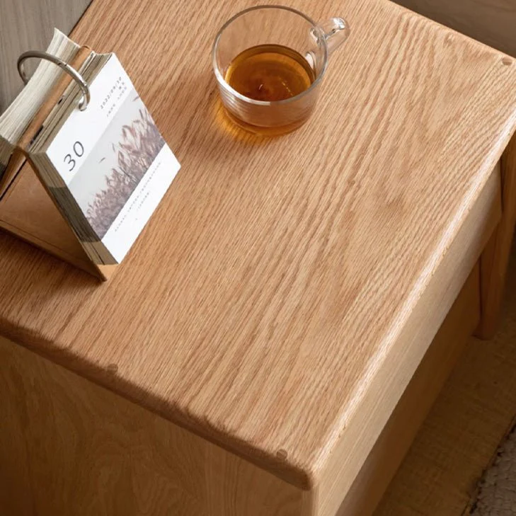 Norden Natural Solid Hardwood Bedside Table - Image 2