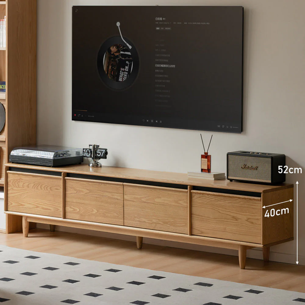 Novara Natural Solid Ash  Entertainment Unit - Image 2