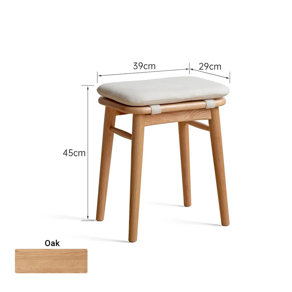 Ottana Natural Solid Hardwood Dressing Stool - Image 13