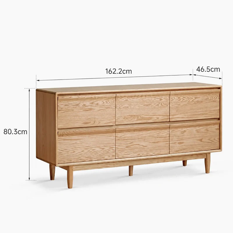 Pello Natural Solid Oak Lowboy Drawers - Image 8
