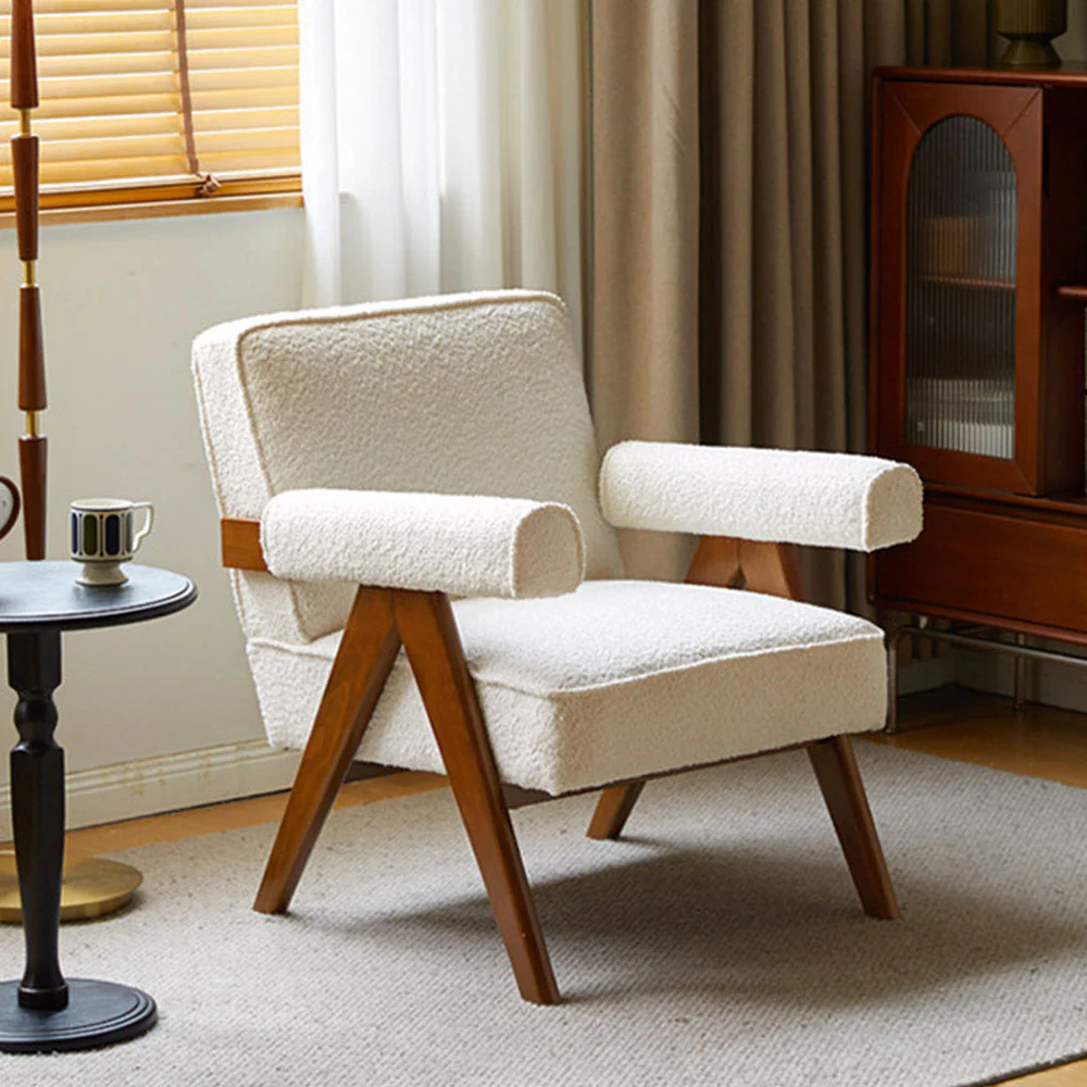 Polino Faux Shearling Leisure Sofa Chair
