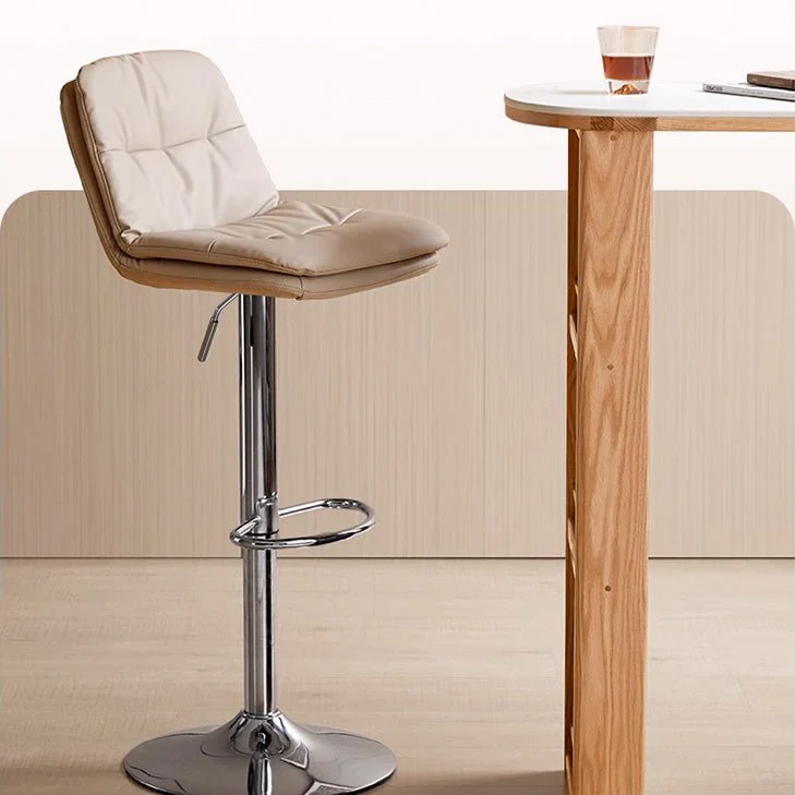 Polle Silicone Leather Height Adjustable Bar Stool - Image 4