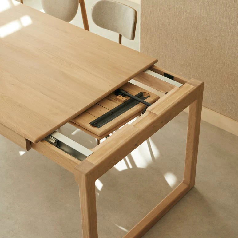 Randers Natural Solid Oak Extending Dining Table - Image 12