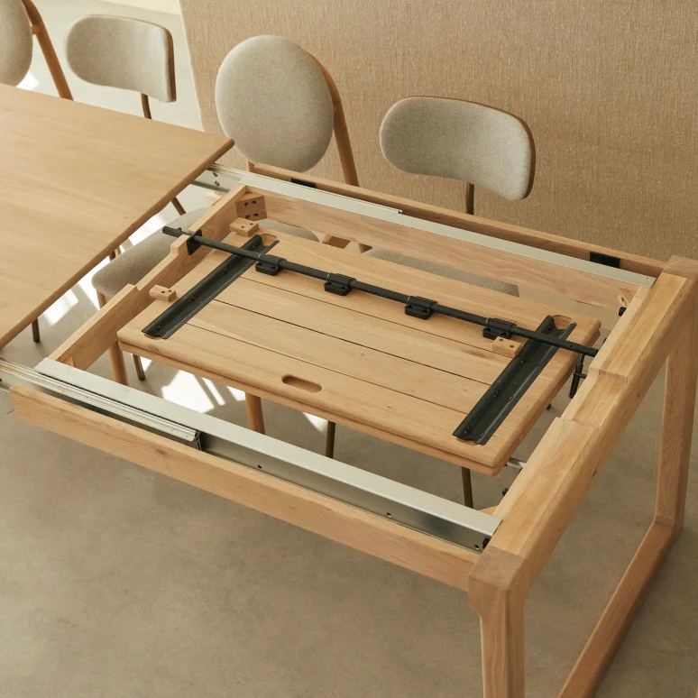 Randers Natural Solid Oak Extending Dining Table - Image 13