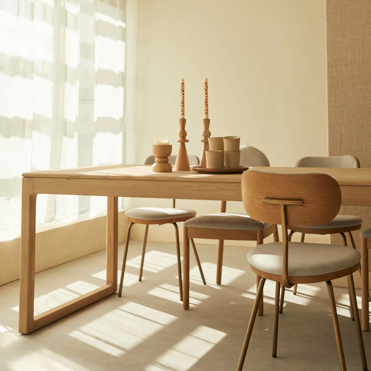 Randers Natural Solid Oak Extending Dining Table - Image 5