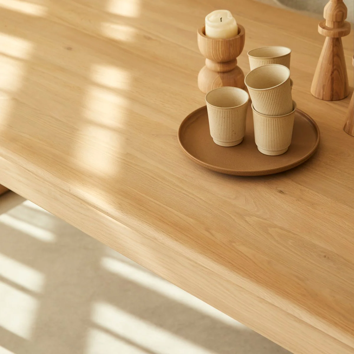 Randers Natural Solid Oak Extending Dining Table - Image 7
