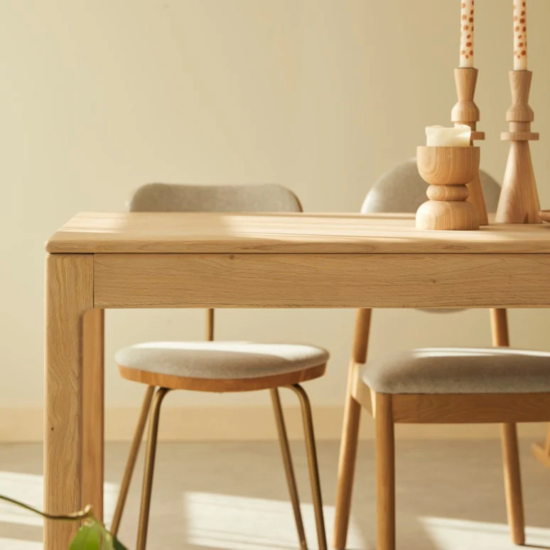 Randers Natural Solid Oak Extending Dining Table - Image 8