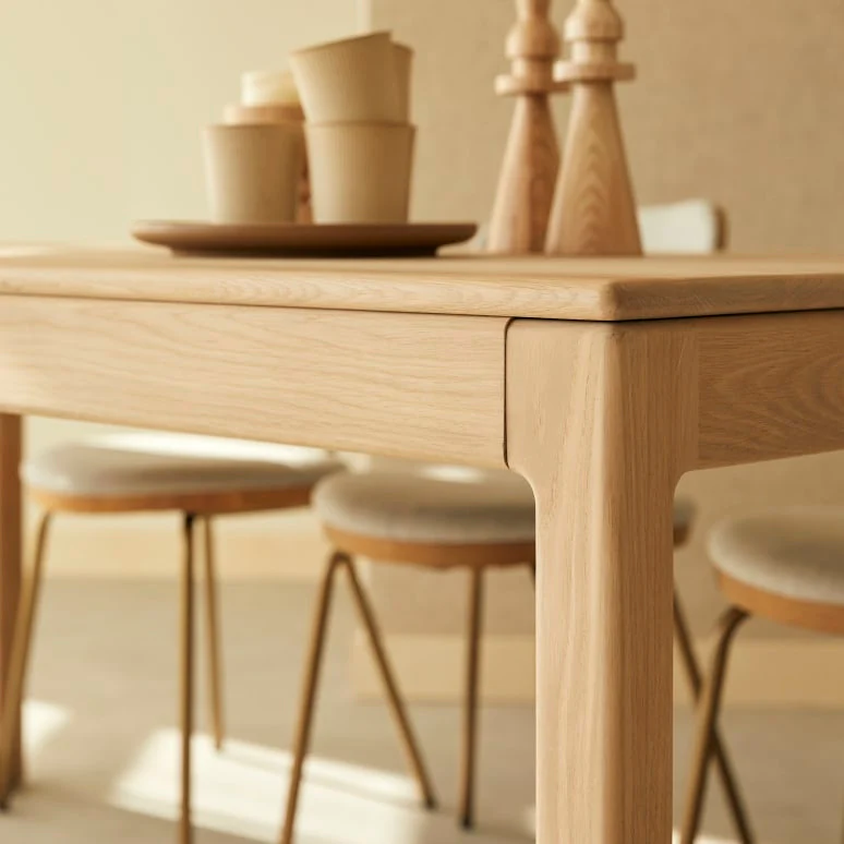 Randers Natural Solid Oak Extending Dining Table - Image 9