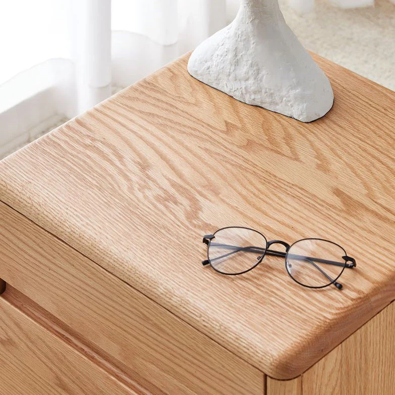 Riga Natural Solid Oak Bedside Table - Image 8