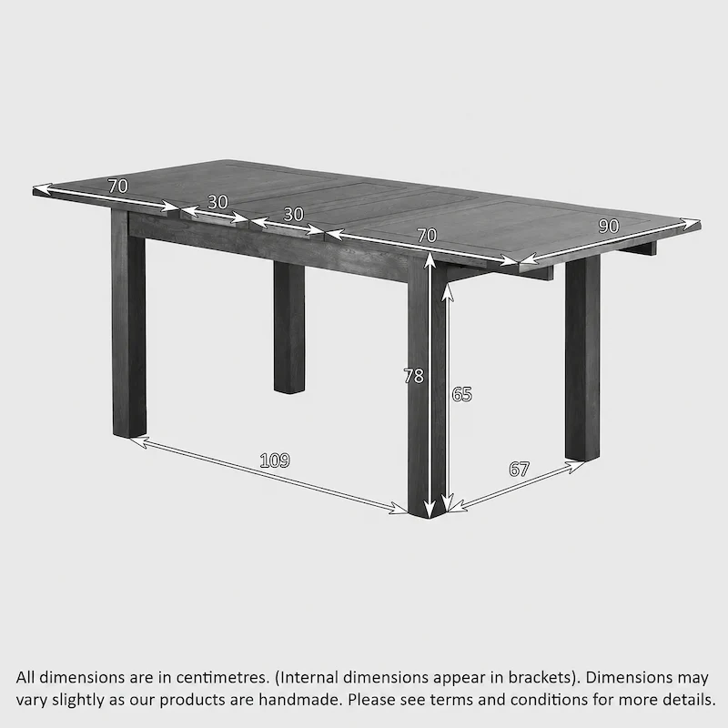 Rustic Country Solid Oak Extending Dining Table - Image 4