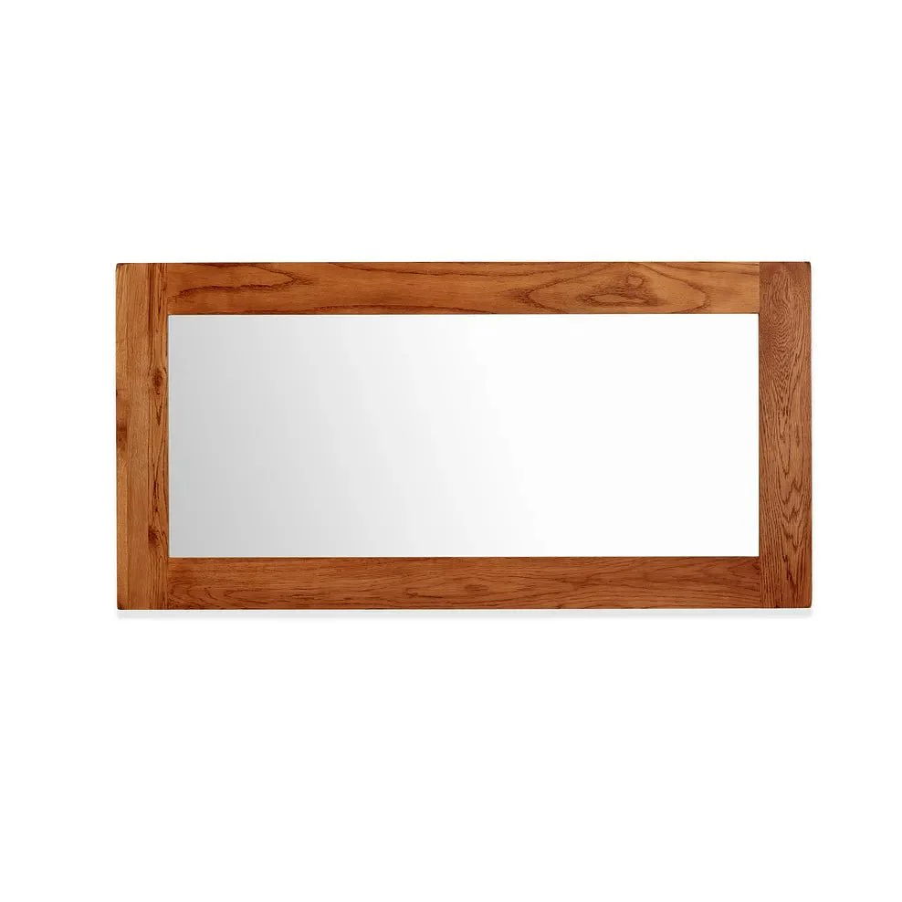 Rustic Country Solid Oak Large Mirror - Image 2