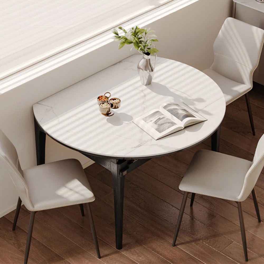 Seattle Charcoal Solid Oak Extendable Dining Table with Ceramic Top - Image 3