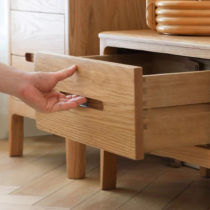 Seattle Natural Solid Oak Entertainment Unit Design Three - Image 8