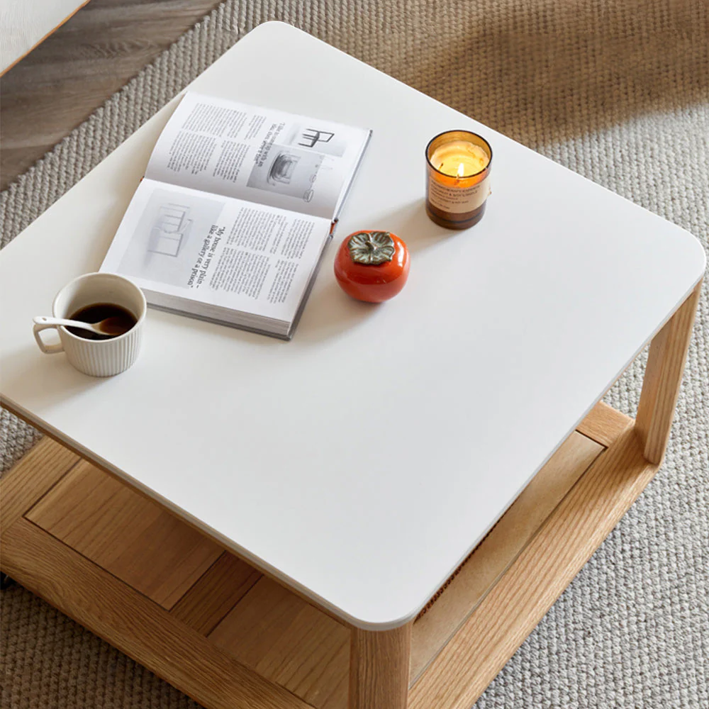 Serrada Natural Solid Oak Movable Coffee Table - Image 5