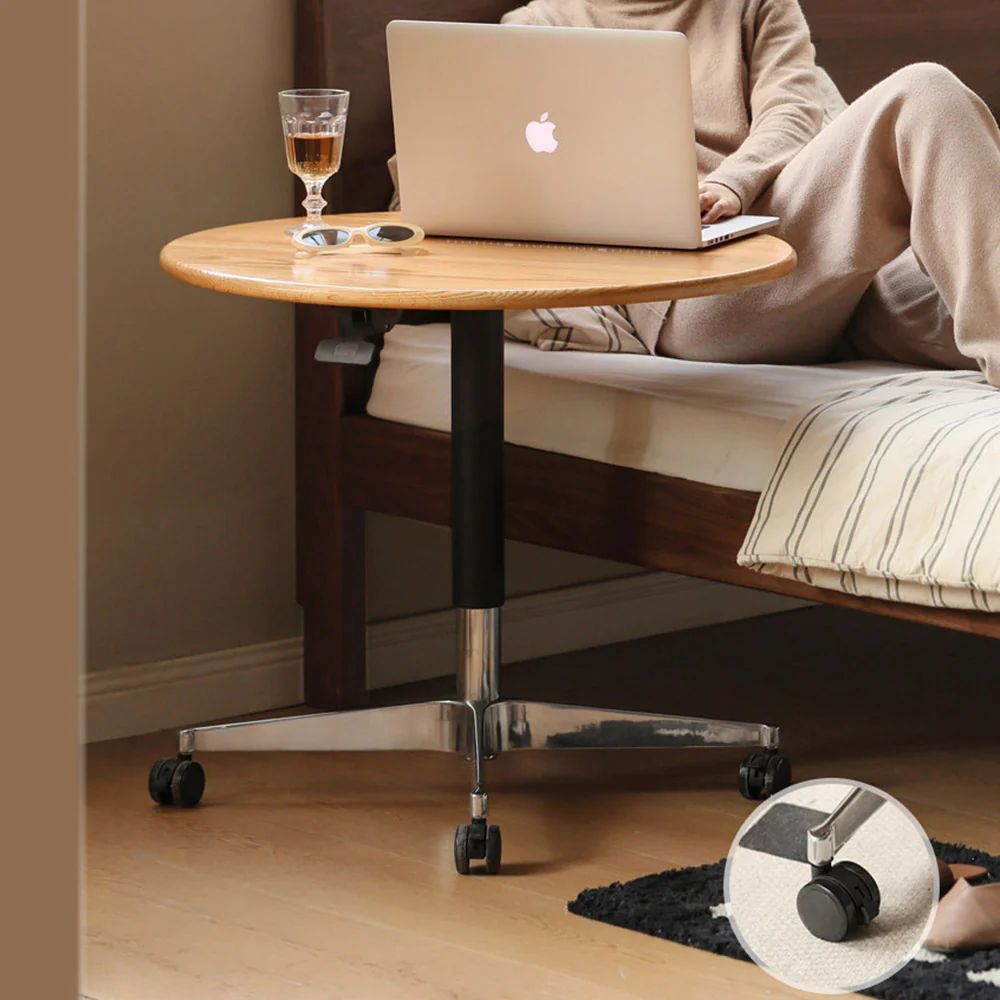Siliqua Solid Hardwood Side Table - Image 3