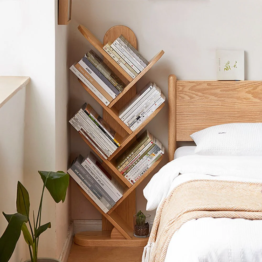 Vikten Natural Solid Oak Tree-Shaped Bookcase - Image 2