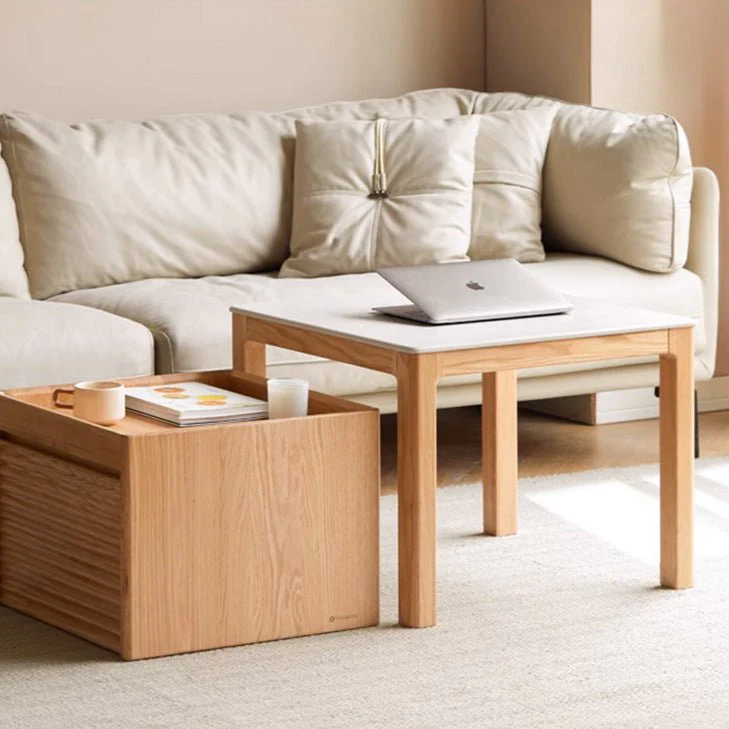 Warburg Natural Solid Oak Coffee Table Set - Image 2