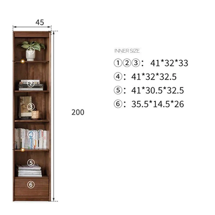 Warburg Natural Solid Walnut Bookcase - Image 7