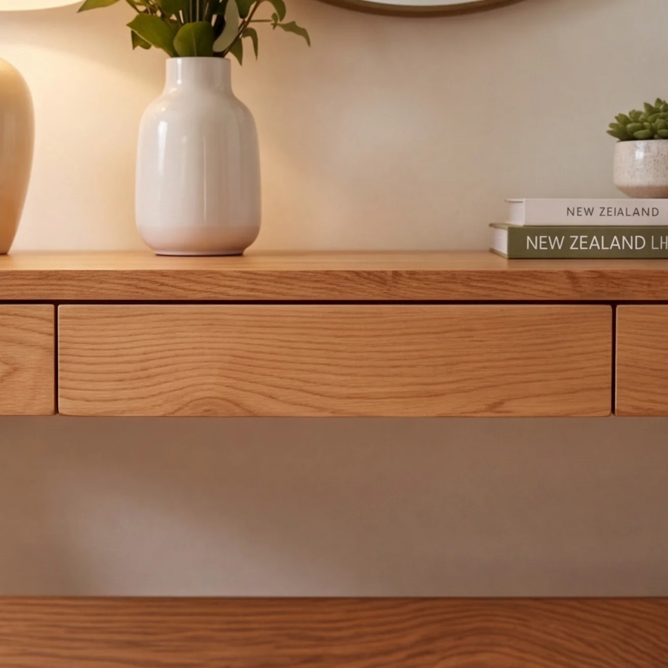 Zetland Natural Solid Oak Console Table - Image 6