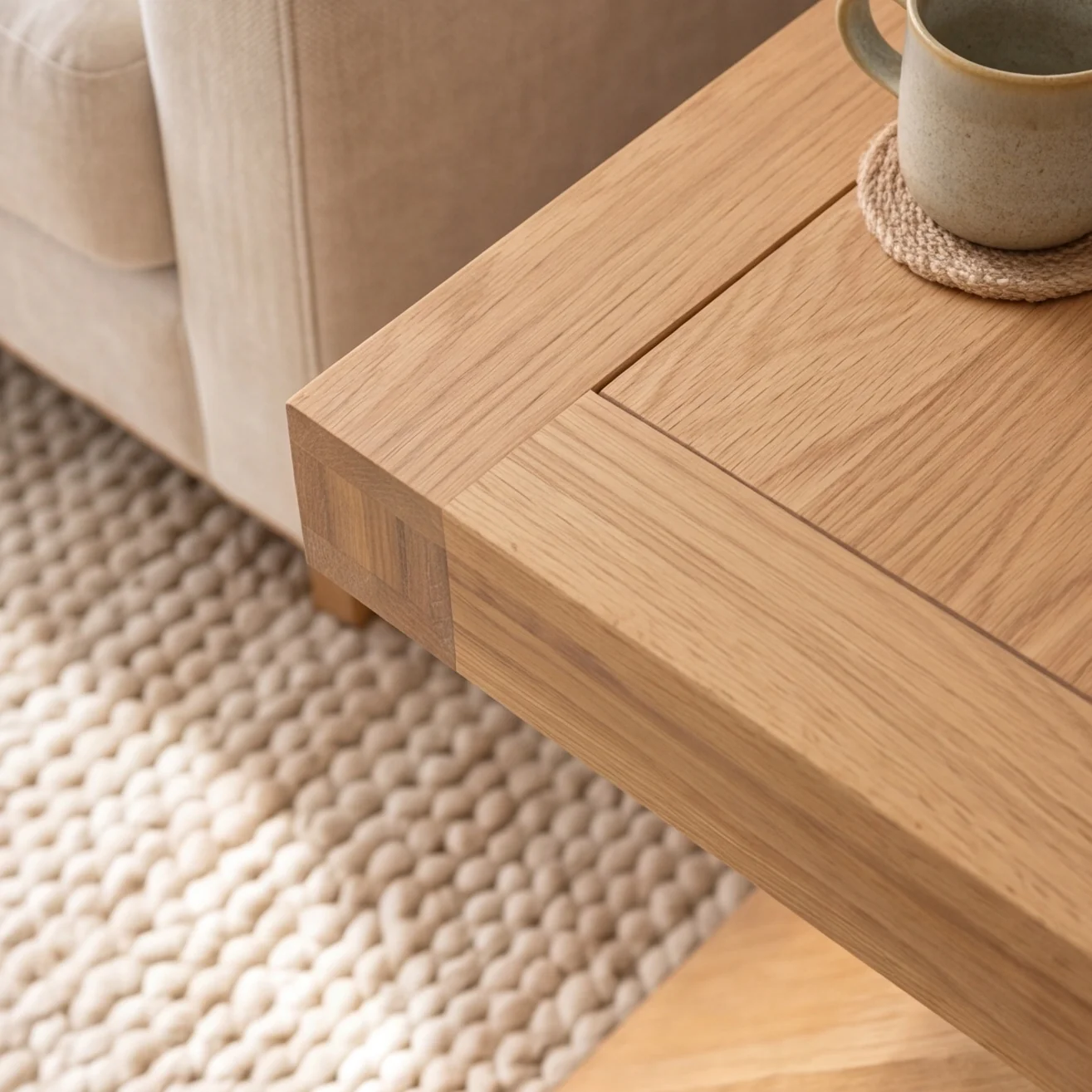 Zetland Natural Solid Oak Lamp Table - Image 7