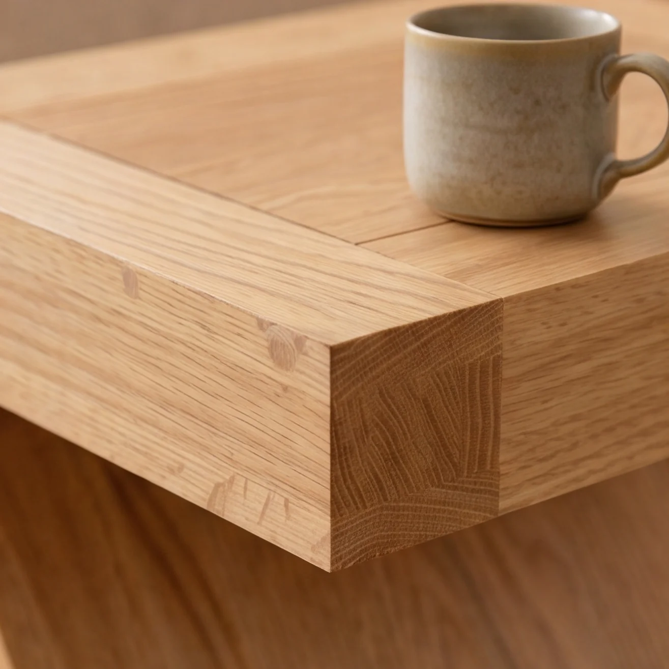 Zetland Natural Solid Oak Lamp Table - Image 8