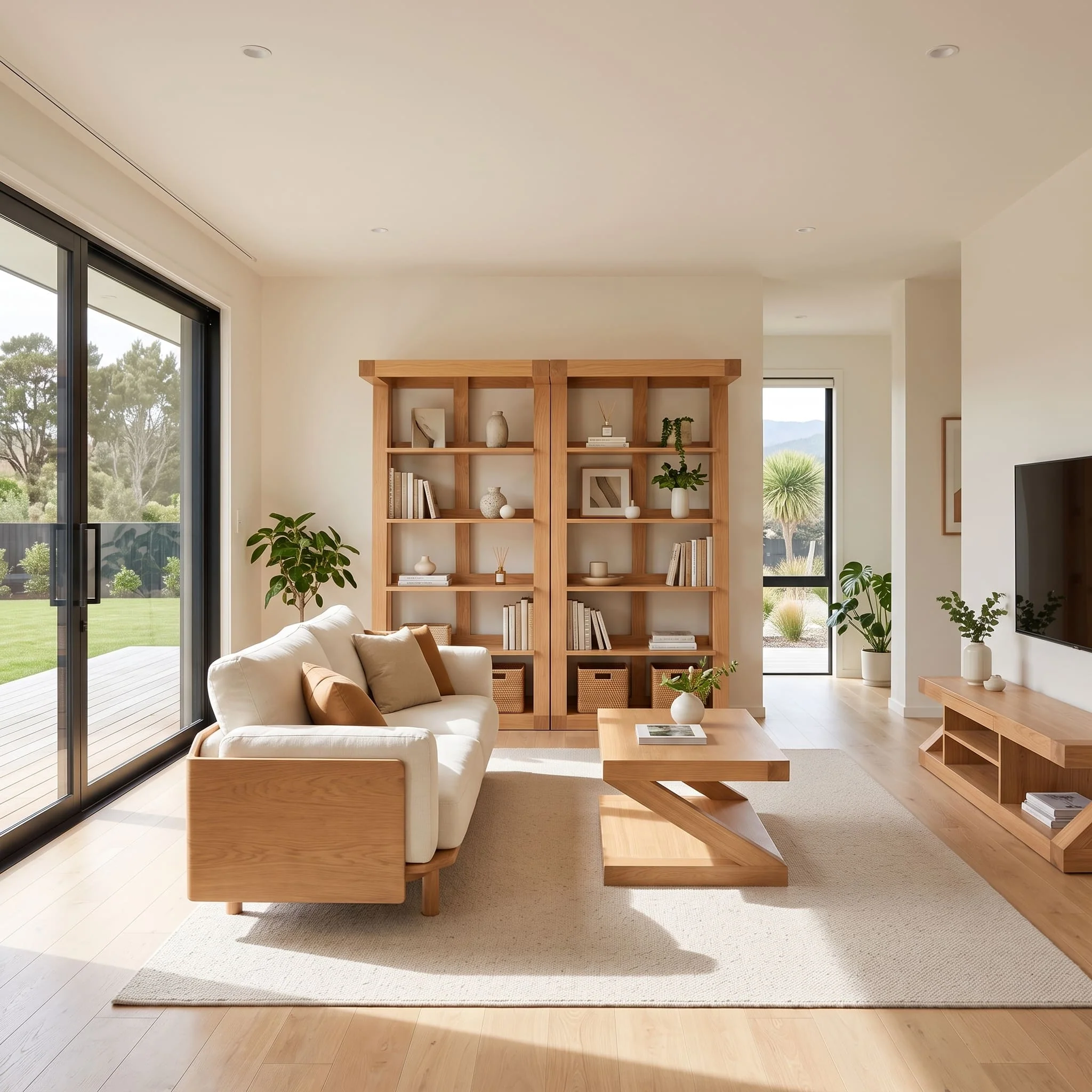Zetland Natural Solid Oak Large Bookshelf - Image 3