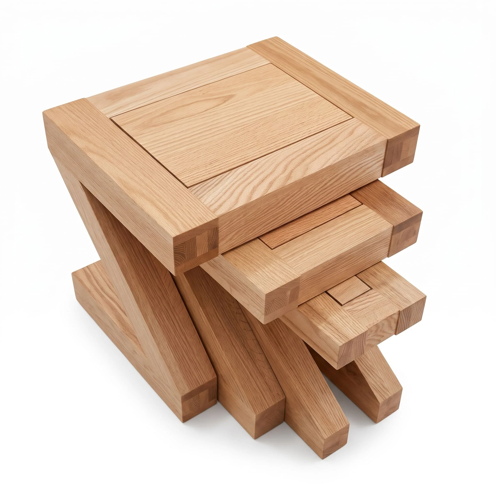 Zetland Natural Solid Oak Nest of Tables - Image 10