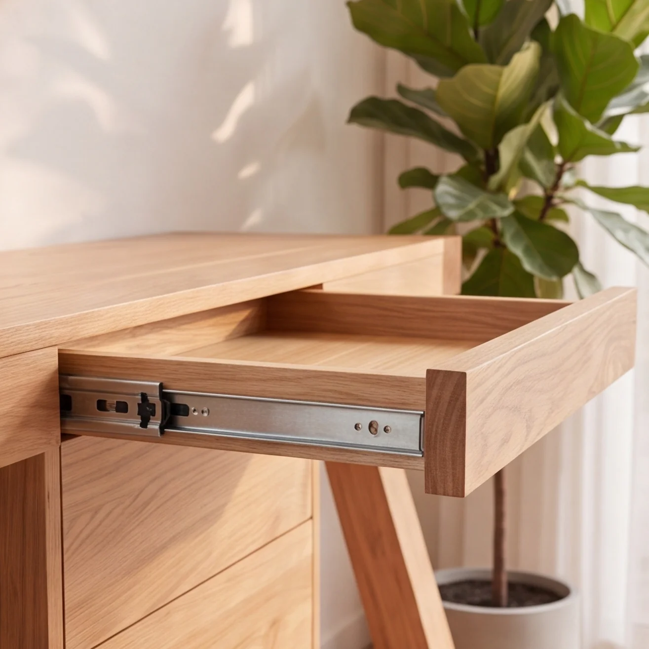 Zetland Natural Solid Oak Sideboard - Image 6