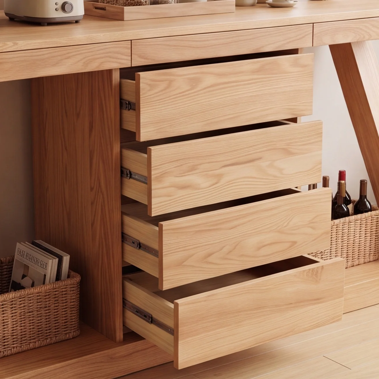 Zetland Natural Solid Oak Sideboard - Image 8
