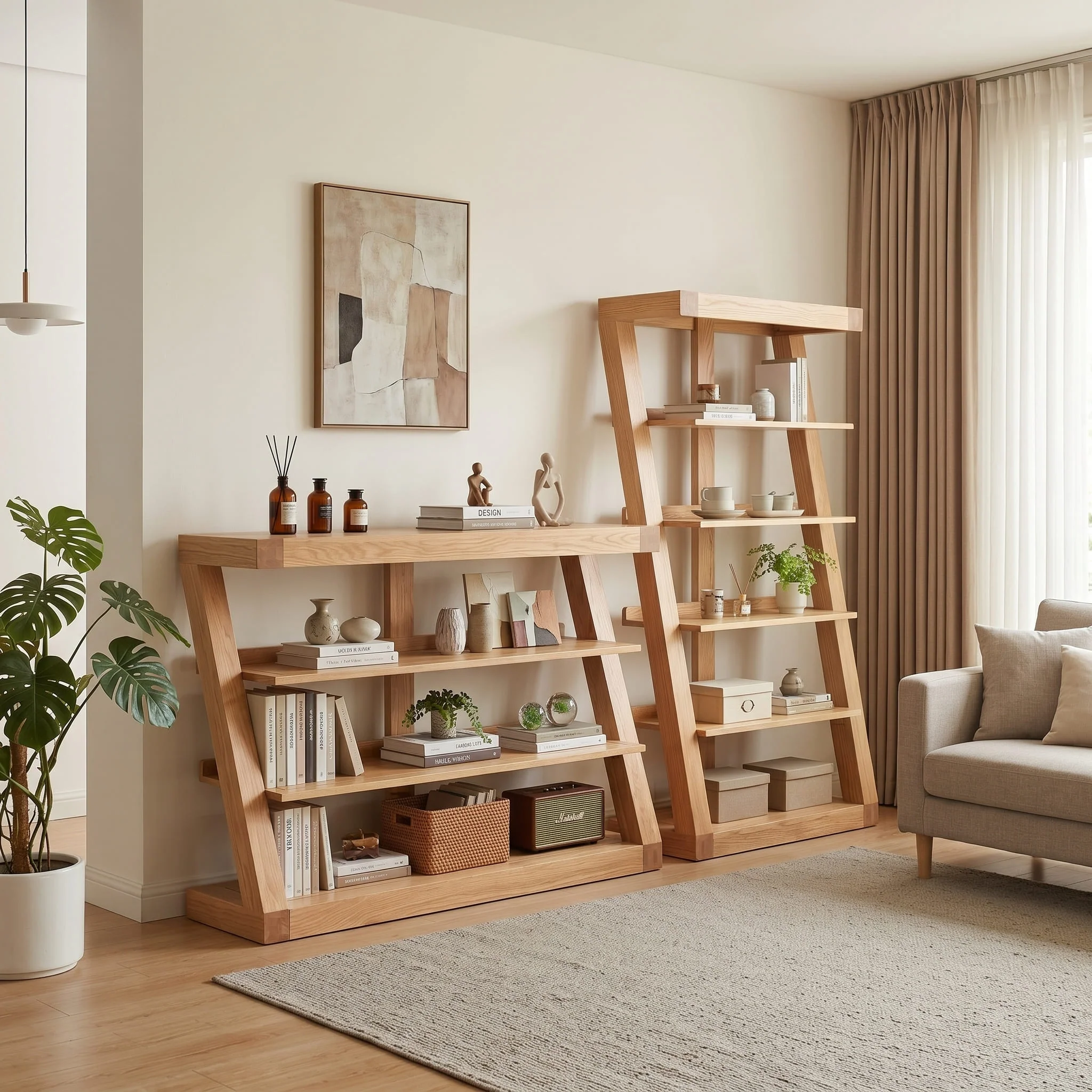 Zetland Natural Solid Oak Small Bookshelf - Image 4