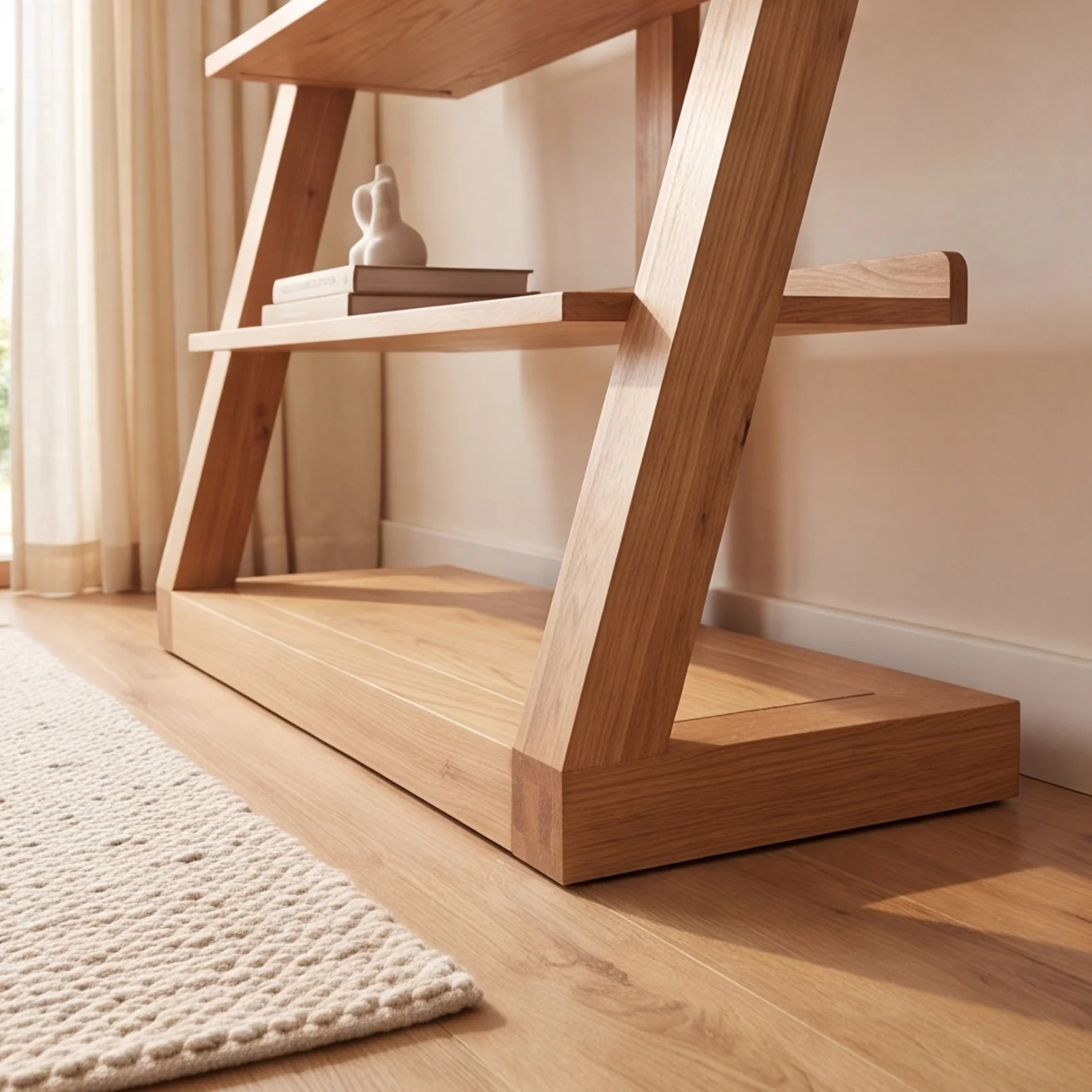 Zetland Natural Solid Oak Small Bookshelf - Image 8