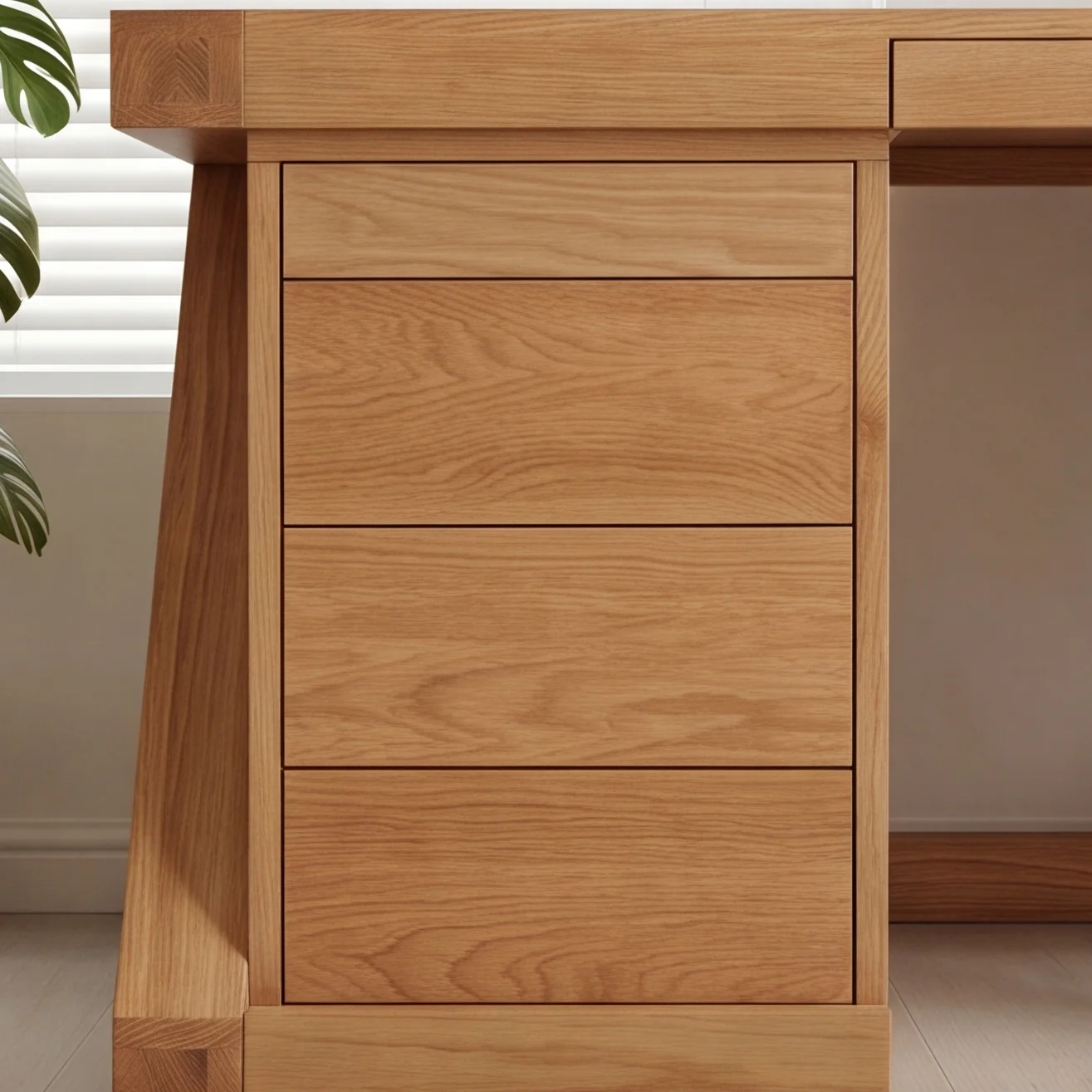 Zetland Natural Solid Oak Work Station - Image 10