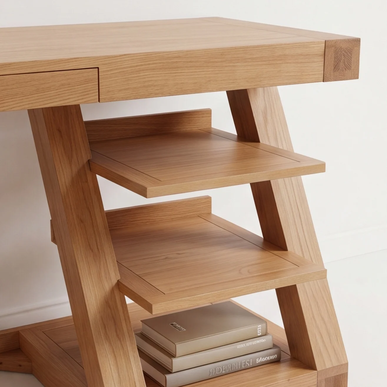 Zetland Natural Solid Oak Work Station - Image 12