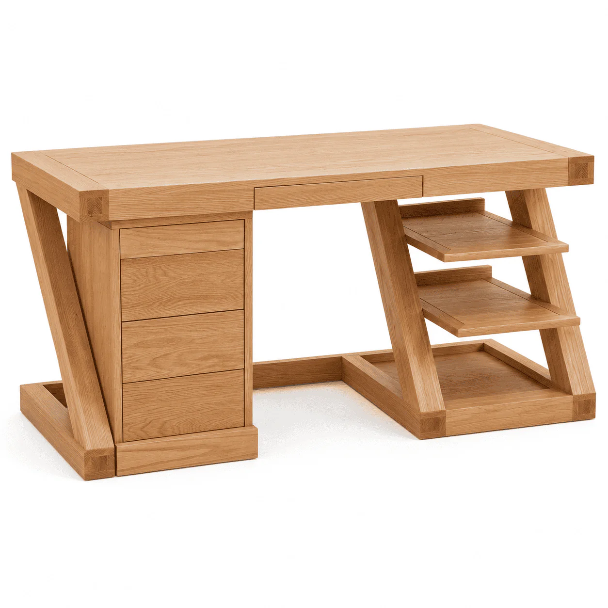 Zetland Natural Solid Oak Work Station - Image 14